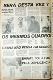 Página do jornal Unitário de agosto de 1971