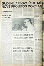 Página do jornal Unitário de agosto de 1971