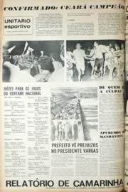 Página do jornal Unitário de agosto de 1971