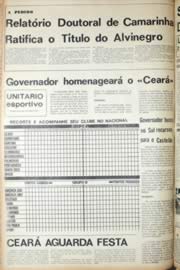Página do jornal Unitário de agosto de 1971