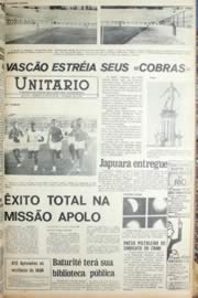 Página do jornal Unitário de agosto de 1971
