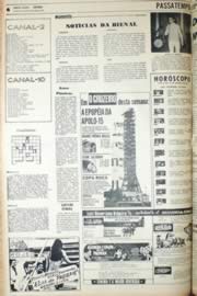 Página do jornal Unitário de agosto de 1971