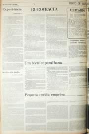 Página do jornal Unitário de agosto de 1971