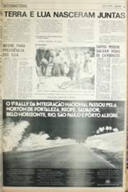 Página do jornal Unitário de agosto de 1971