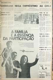 Página do jornal Unitário de agosto de 1971