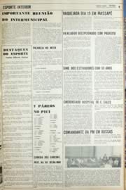 Página do jornal Unitário de agosto de 1971