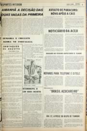 Página do jornal Unitário de agosto de 1971