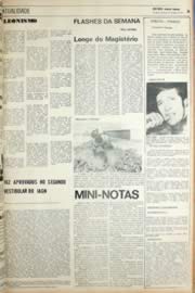 Página do jornal Unitário de agosto de 1971