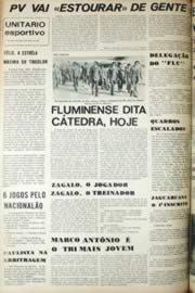 Página do jornal Unitário de agosto de 1971