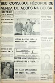 Página do jornal Unitário de agosto de 1971