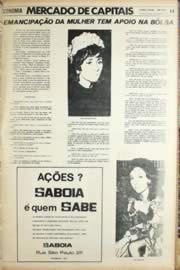 Página do jornal Unitário de agosto de 1971