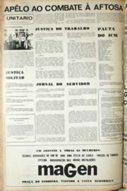 Página do jornal Unitário de agosto de 1971