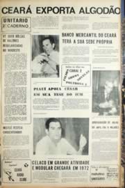Página do jornal Unitário de agosto de 1971