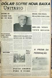 Página do jornal Unitário de agosto de 1971