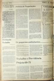 Página do jornal Unitário de agosto de 1971