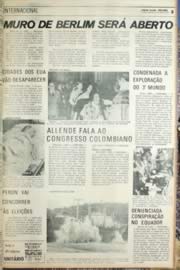 Página do jornal Unitário de agosto de 1971