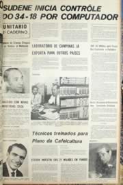 Página do jornal Unitário de agosto de 1971