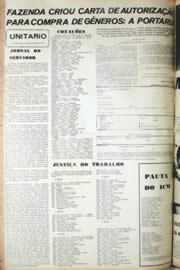 Página do jornal Unitário de setembro de 1971