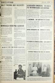 Página do jornal Unitário de setembro de 1971