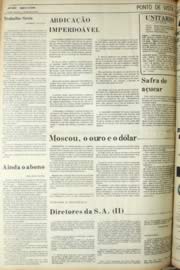 Página do jornal Unitário de setembro de 1971