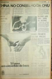 Página do jornal Unitário de setembro de 1971