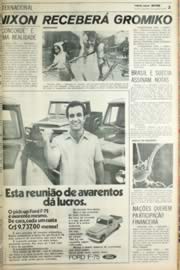 Página do jornal Unitário de setembro de 1971