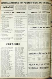 Página do jornal Unitário de setembro de 1971