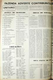 Página do jornal Unitário de setembro de 1971