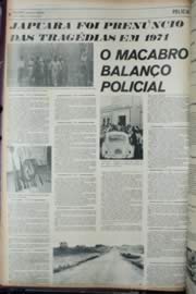 Página do jornal Unitário de janeiro de 1972