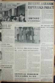 Página do jornal Unitário de janeiro de 1972