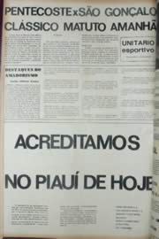Página do jornal Unitário de janeiro de 1972