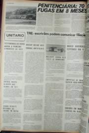 Página do jornal Unitário de janeiro de 1972