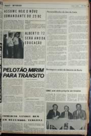 Página do jornal Unitário de janeiro de 1972