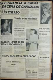 Página do jornal Unitário de janeiro de 1972
