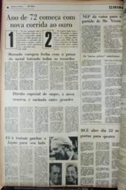 Página do jornal Unitário de janeiro de 1972