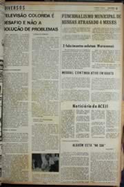 Página do jornal Unitário de janeiro de 1972