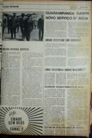 Página do jornal Unitário de janeiro de 1972