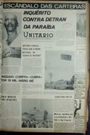 Página do jornal Unitário de janeiro de 1972