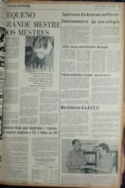 Página do jornal Unitário de janeiro de 1972
