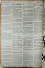 Página do jornal Unitário de janeiro de 1972