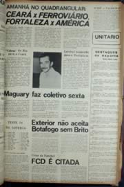 Página do jornal Unitário de janeiro de 1972