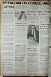 Página do jornal Unitário de janeiro de 1972