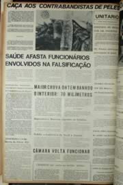 Página do jornal Unitário de janeiro de 1972