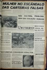 Página do jornal Unitário de fevereiro de 1972
