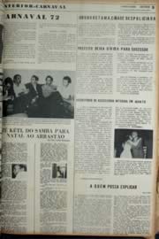 Página do jornal Unitário de fevereiro de 1972