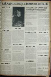 Página do jornal Unitário de fevereiro de 1972