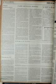 Página do jornal Unitário de fevereiro de 1972
