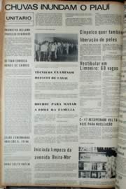 Página do jornal Unitário de fevereiro de 1972