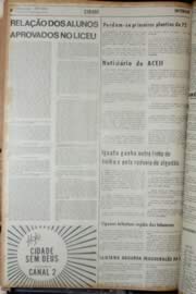 Página do jornal Unitário de fevereiro de 1972