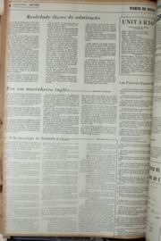 Página do jornal Unitário de fevereiro de 1972